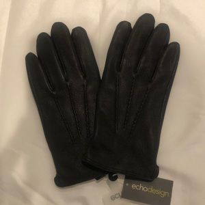 COPY - NWT Echo Design black leather gloves